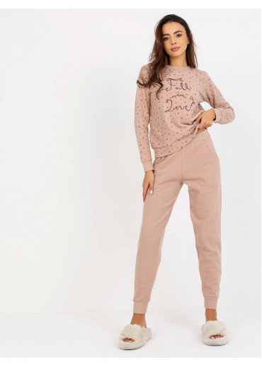 Béžovo hnedé pyžamo