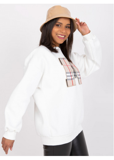 Smotanovo biela basic mikina