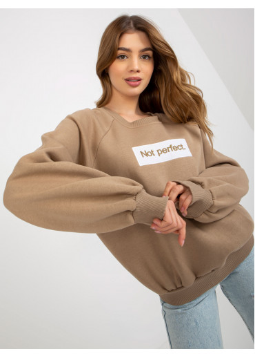 Béžovo hnedá mikina Not perfect