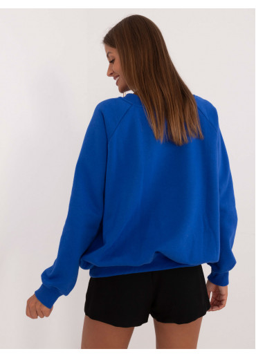 Kobaltovo modrá dámska oversize mikina