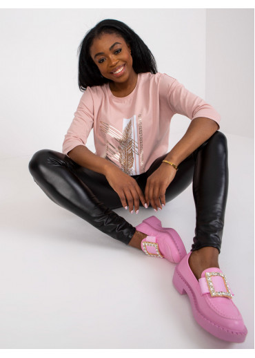 Tmavopúdrovo ružové elegantné tričko