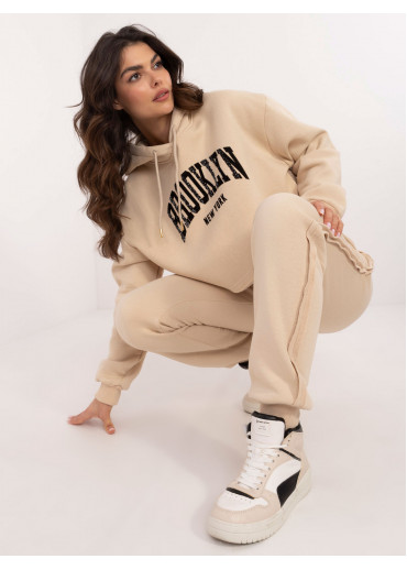 Béžovo hnedá tepláková súprava