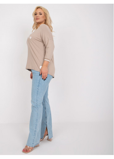 Béžovo hnedé tričko