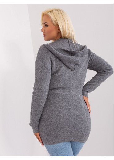 Tmavosivý sveter s kapucňou