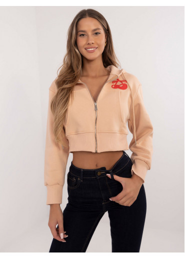 Hnedá crop top mikina