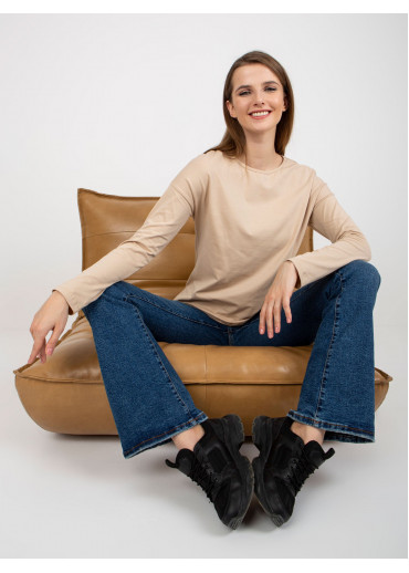 Béžovo hnedé basic tričko