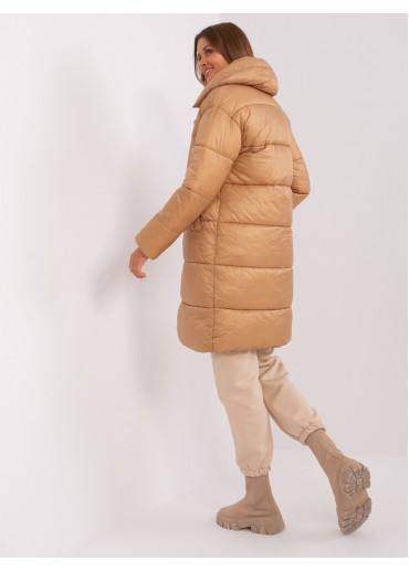 Hnedá prešívaná bunda