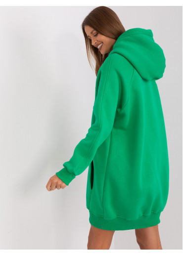 Zelená predĺžená mikina