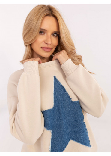 Béžovo hnedá tepláková súprava s hviezdou