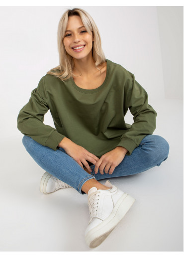 Khaki zelená basic mikina