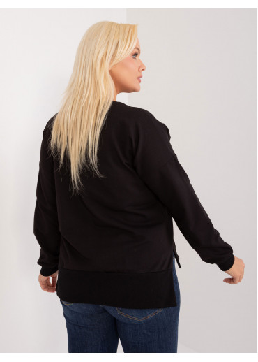 Čierne dámske tričko s dlhým rukávom