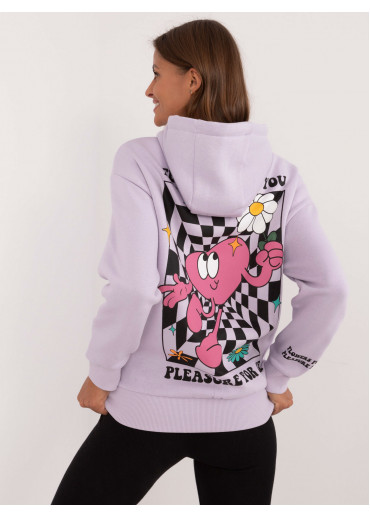 Fialová dámska mikina