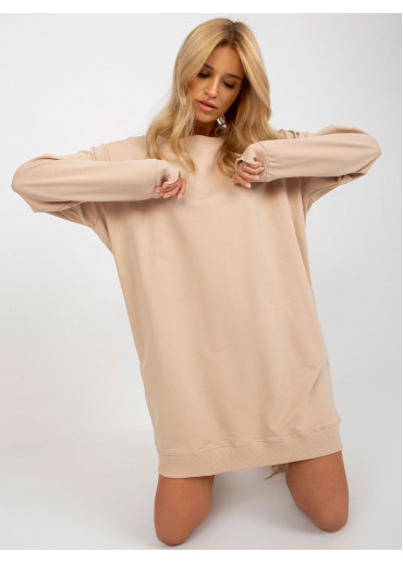 Béžovo hnedá mikinová tunika
