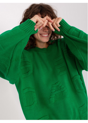 Zelený oversize sveter