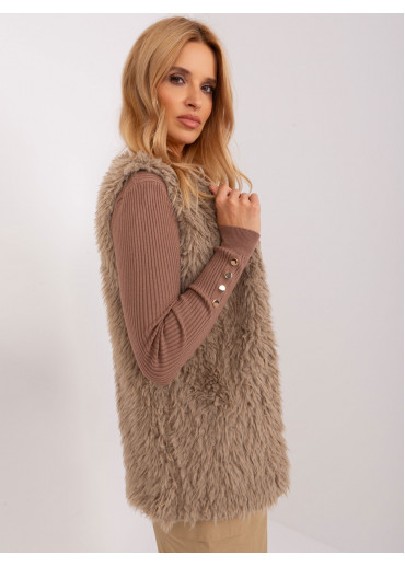 Béžovo hnedá vesta