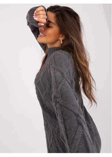 Tmavosivý predĺžený sveter