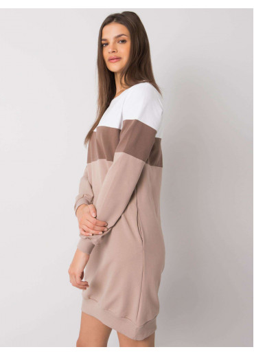 Karamelovo hnedé mikinové šaty