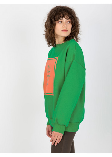 Zelená mikina s potlačou