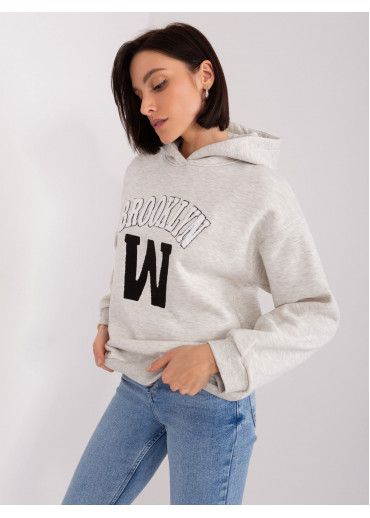 Svetlosivá basic mikina