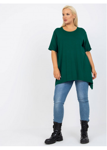 Tmavozelená tričková tunika