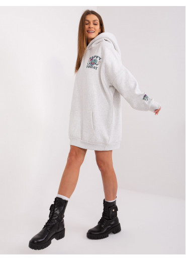 Sivá predĺžená mikina