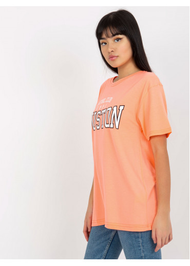 Oranžové basic tričko s potlačou