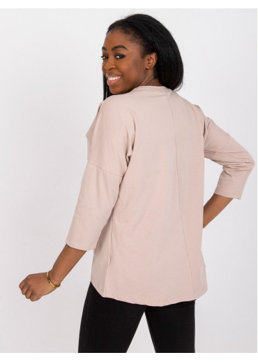 Béžovo hnedé tričko s potlačou