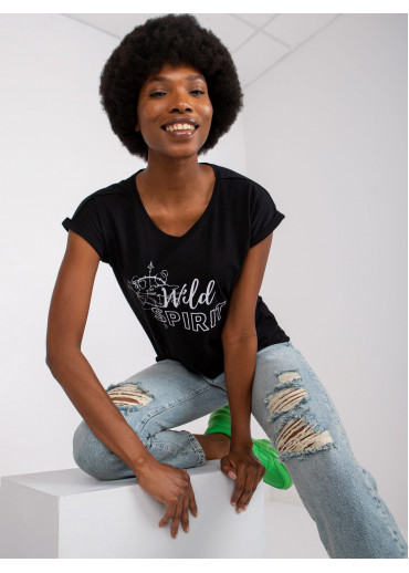 Čierne tričko s potlačou