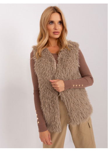 Béžovo hnedá vesta