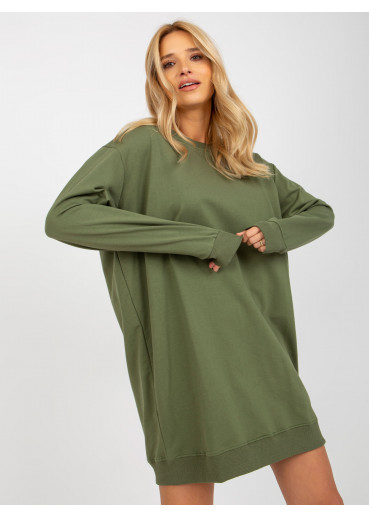 Khaki zelená mikinová tunika