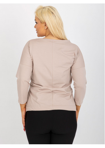 Béžovo hnedé tričko s potlačou