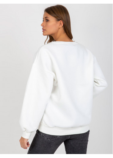 Smotanovo biela mikina s potlačou