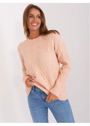 Broskyňovo ružový pulóver