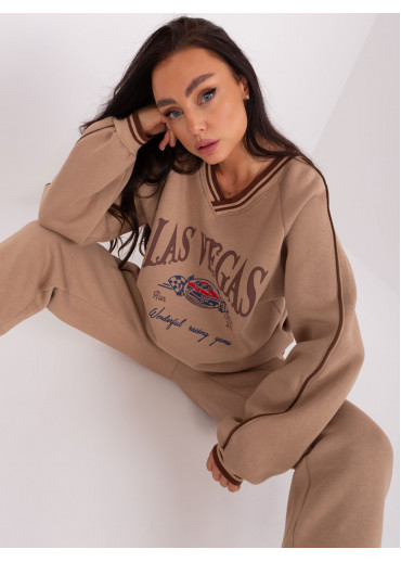 Béžovo hnedá tepláková súprava