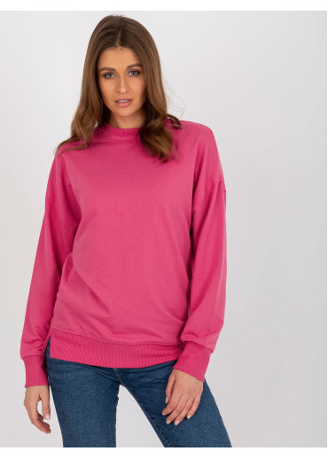 Fuchsiovo ružová basic mikina