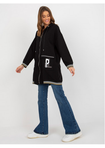 Čierna predĺžená mikina