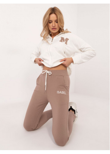 Béžovo hnedá tepláková súprava