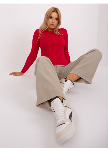 Červené tričko s dlhým rukávom