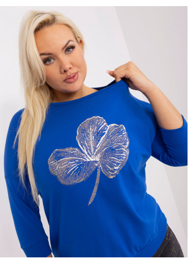 Kobaltovo modré tričko s potlačou