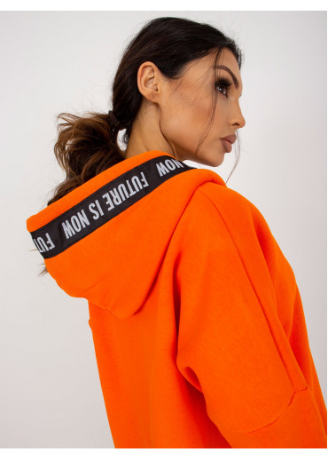 Oranžová dlhá mikina