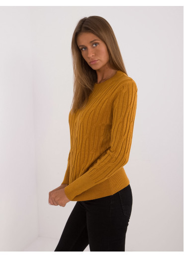 Karamelovo hnedý dámsky sveter