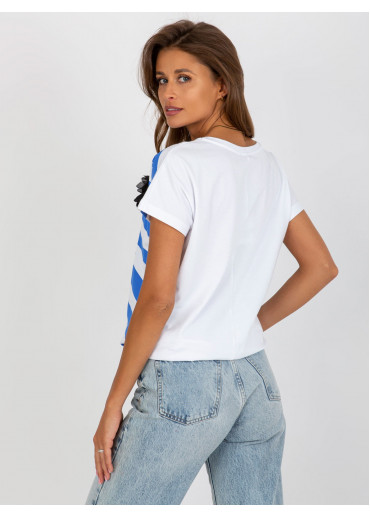 Modré tričko pruhy