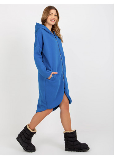 Modrá predĺžená mikina