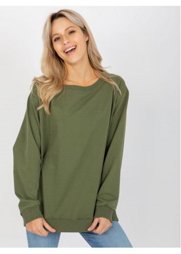 Khaki zelená basic mikina