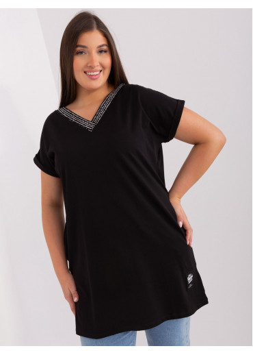 Čierne predĺžené tričko