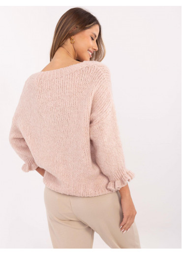 Púdrovo ružový dámsky sveter