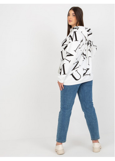 Smotanovo biela mikina s kapucňou