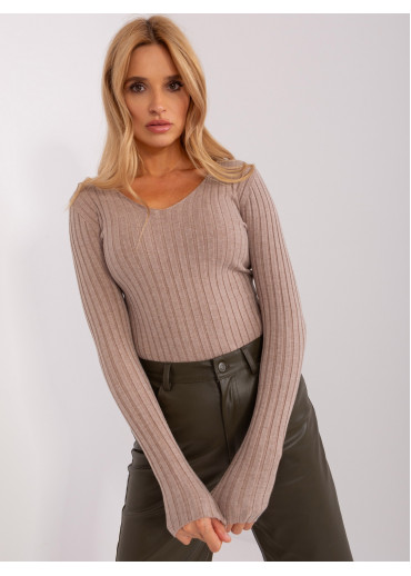 Béžovo hnedé tričko s dlhým rukávom