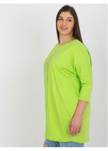 Limetkovo zelená tunika s potlačou