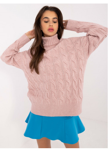 Púdrovo ružový dámsky rolák